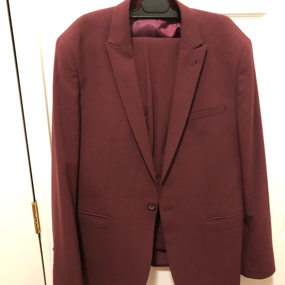 ASOS Burgundy Suit